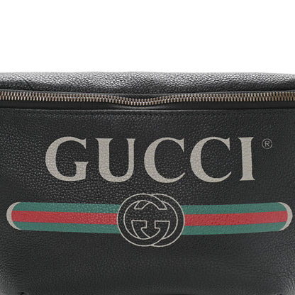 Gucci Grained Calfskin Logo Belt Bag Black 8 of 10