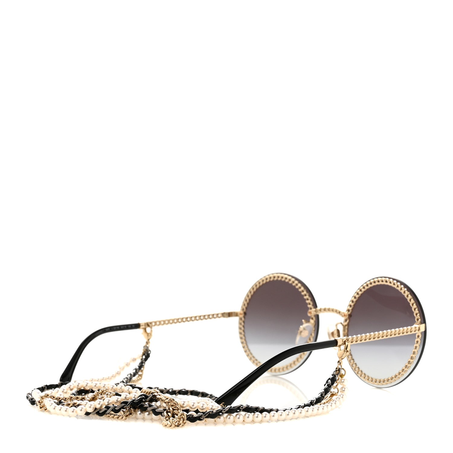 Chanel Round Chain Sunglasses 4245 Gold 4 of 7