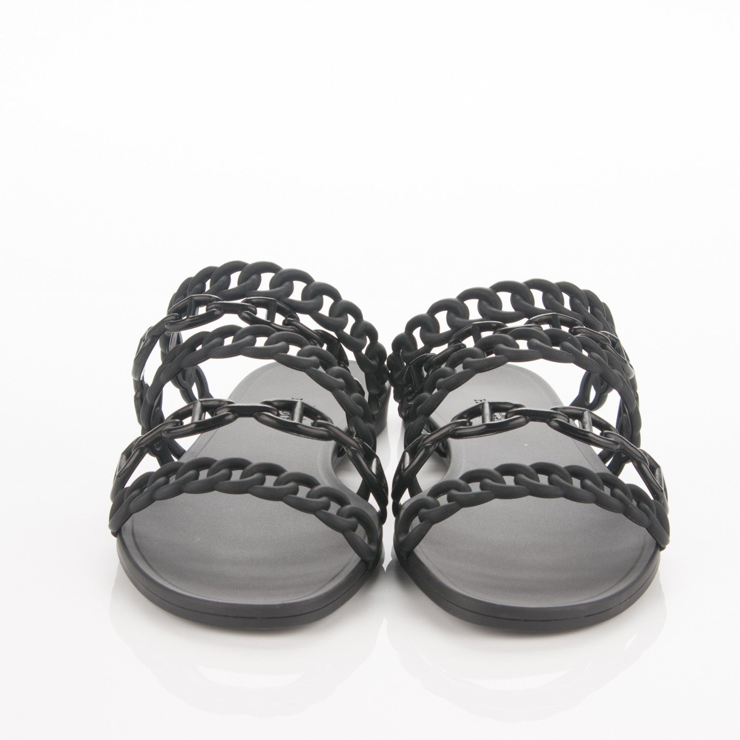 Hermes Chaine d'Ancre Nude Sandals 38 Black 2 of 6