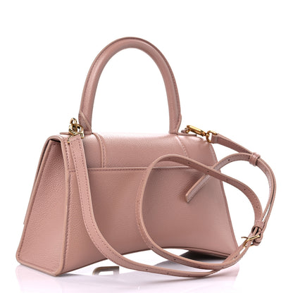 Balenciaga Grained Calfskin Small Hourglass Top Handle Bag Nude Beige 3 of 12