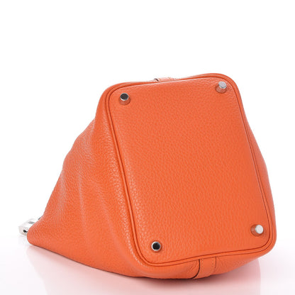 Hermes Taurillon Clemence Picotin Lock 18 PM Orange 4 of 7