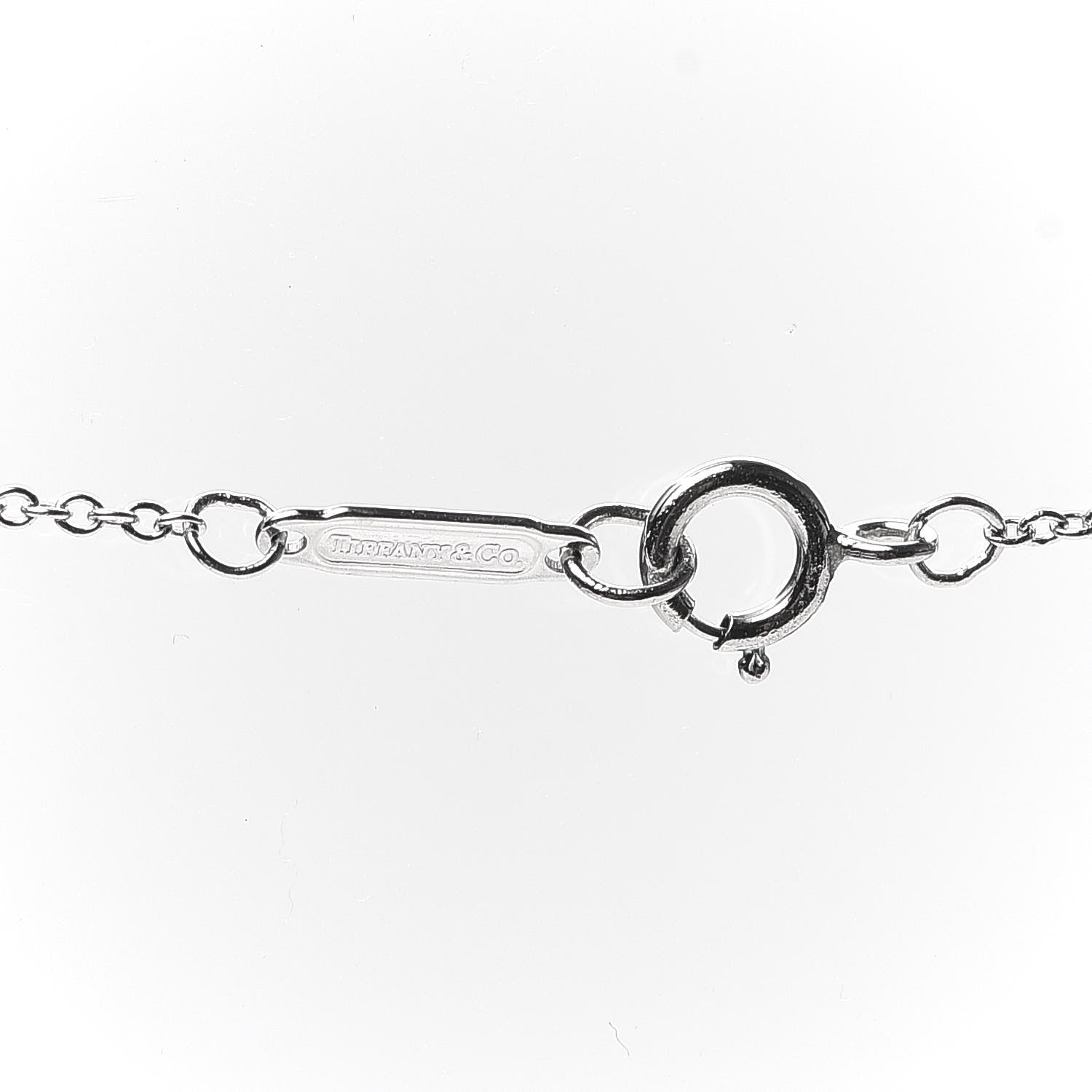 Tiffany Platinum Diamond Small Heart Pendant Necklace 4 of 5