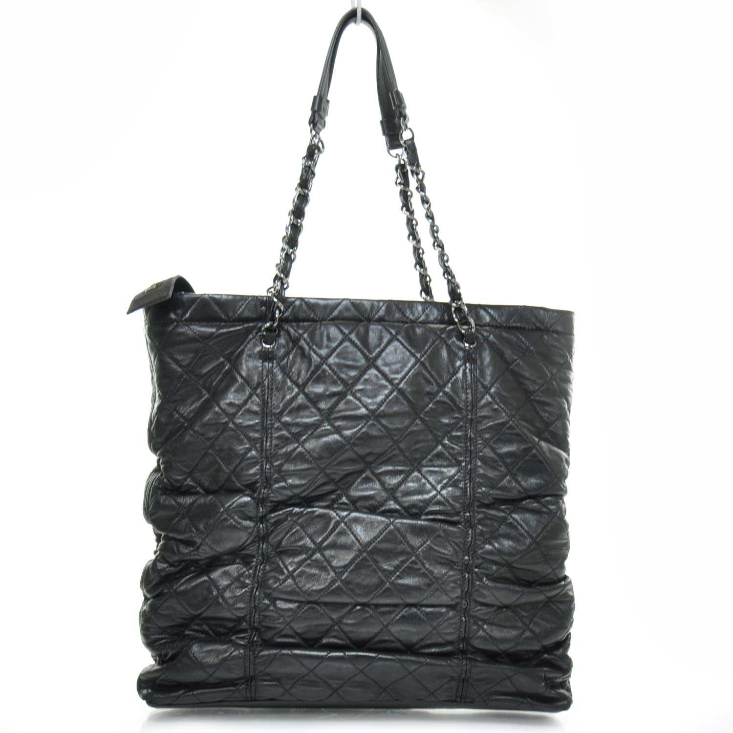 Chanel Lambskin Sharpei Shopping Tote Black 4 of 9