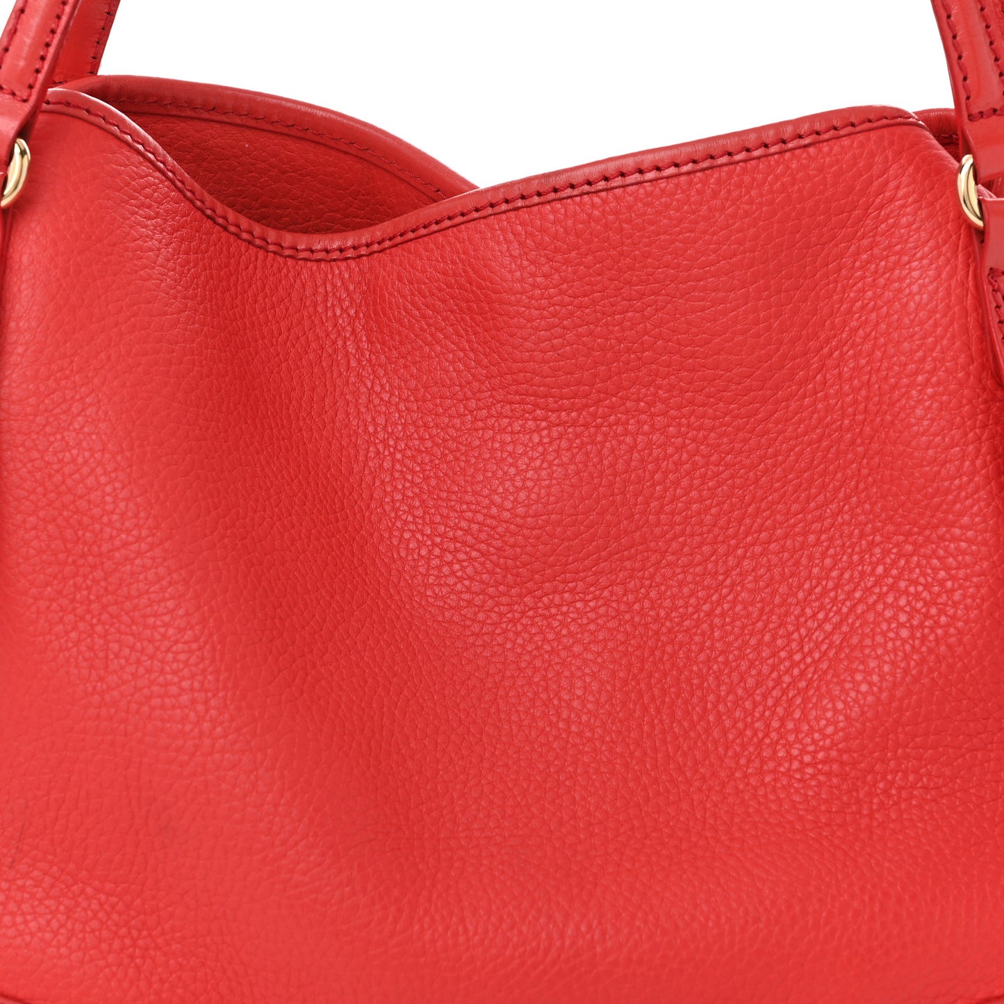 Grainy Calfskin Small Canterbury Tote Red