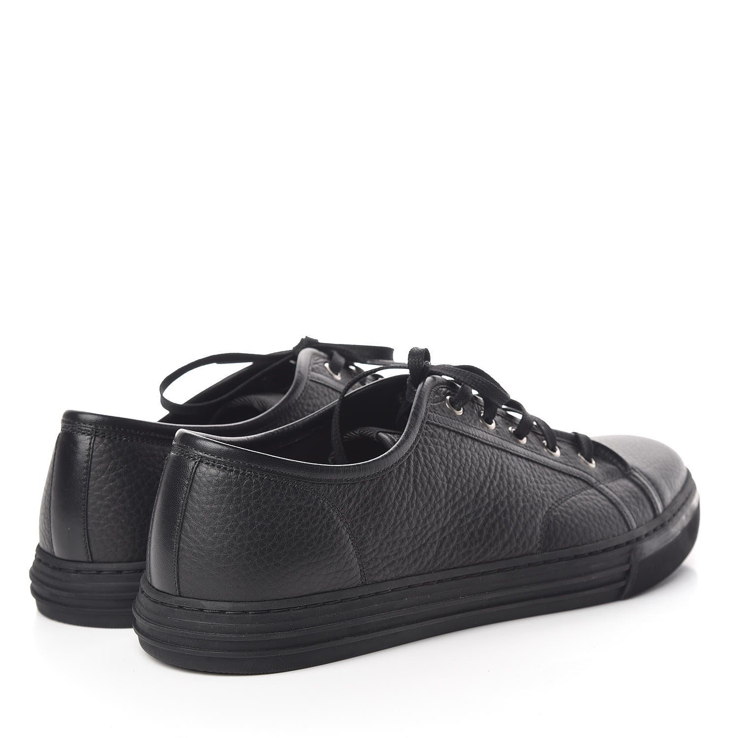 Gucci Nappa Mens Low Top Sneakers 10.5 Black 4 of 9