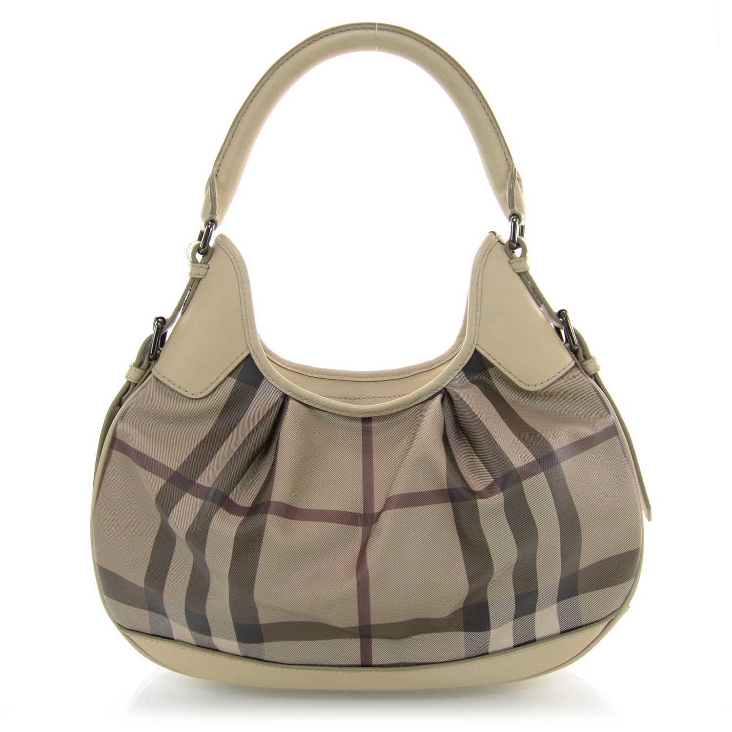 Burberry Smoked Check Brooklyn Hobo Trench 1 of 7