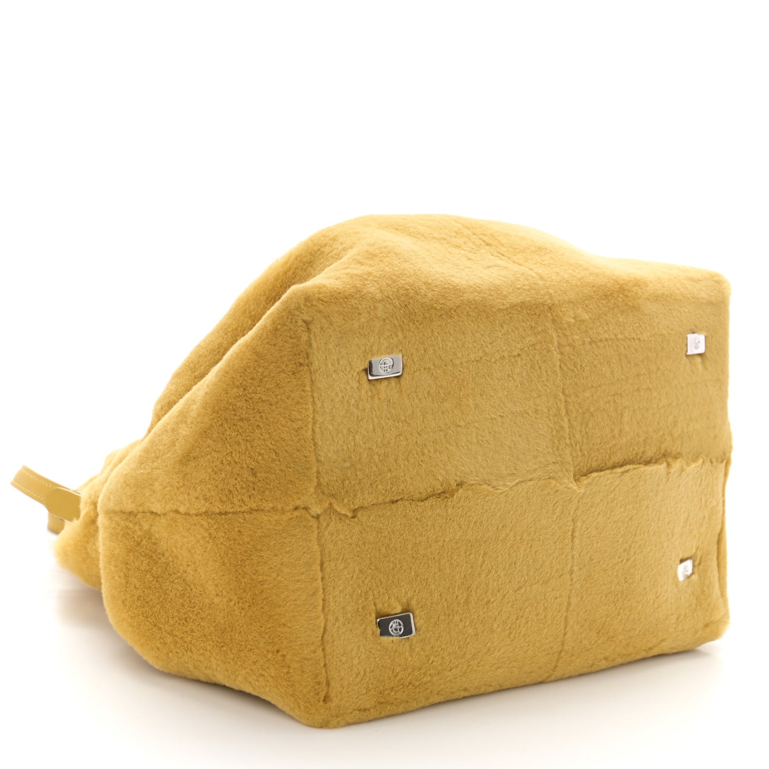 The Row Mink Fur Small Double Circle Bag Yellow 4 of 10