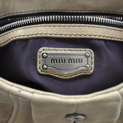 Miu Miu Wrinkled Leather Clutch Pink 7 of 9