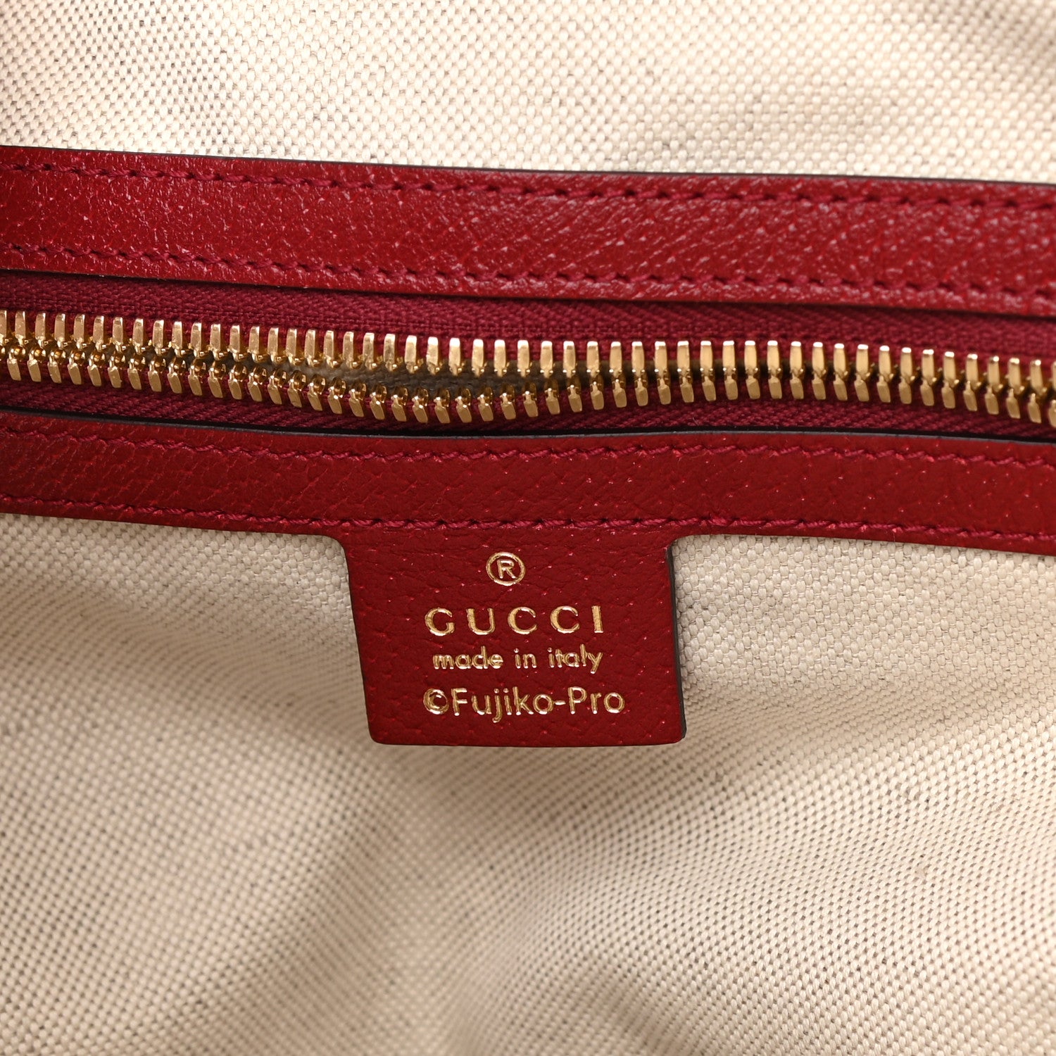 Gucci X DORAEMON Mini Vintage GG Supreme Monogram Small Dome Backpack Beige Cherry Red 6 of 10