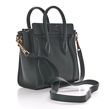 Celine Drummed Calfskin Nano Luggage Amazone 3 of 10