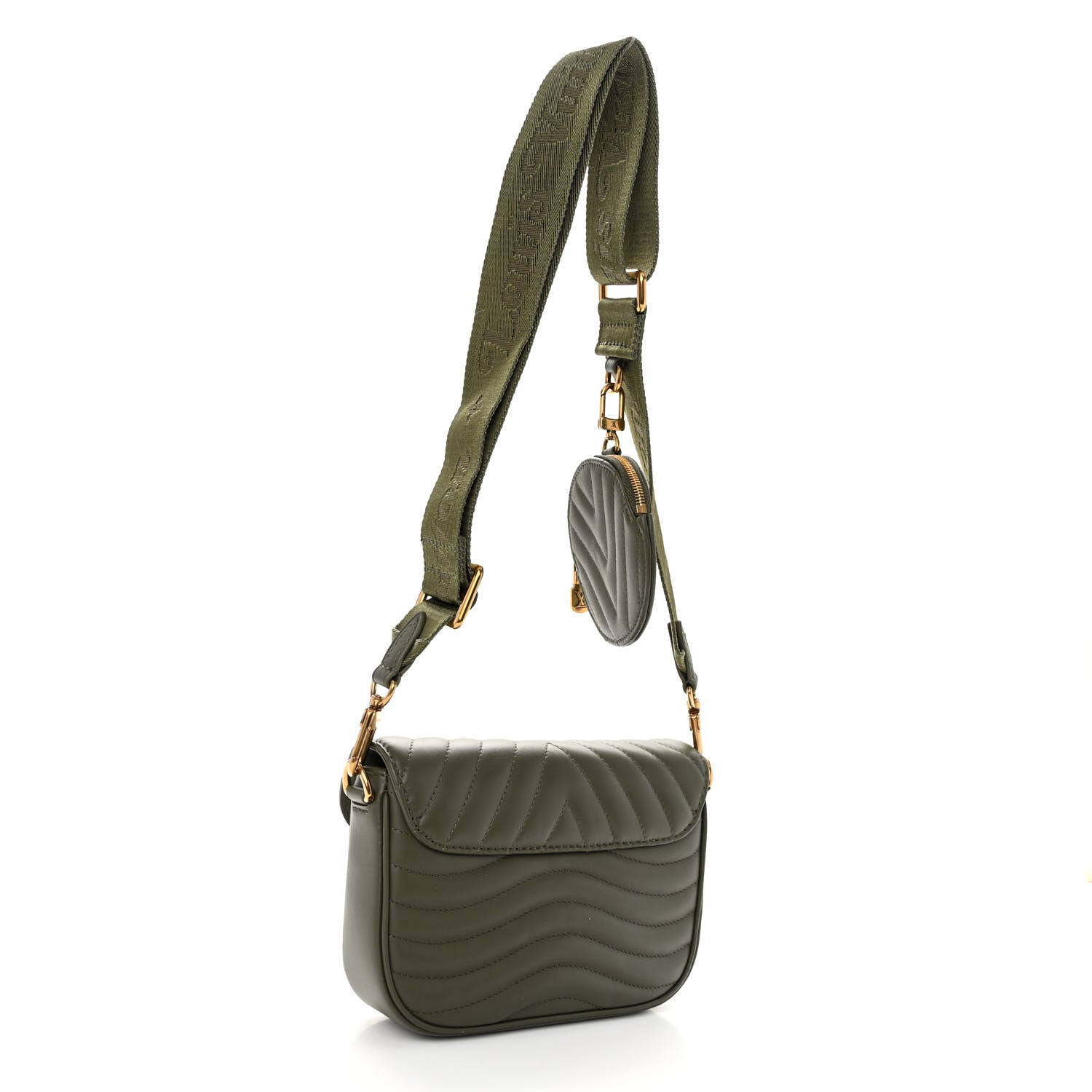 Louis Vuitton Calfskin New Wave Multi Pochette Kaki 3 of 9