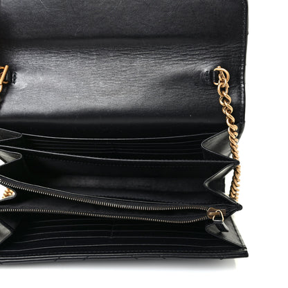 Gucci Calfskin Matelasse GG Marmont Chain Wallet Black 4 of 4