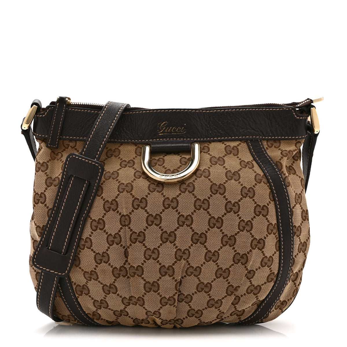 Monogram Small D Gold Ring Messenger Dark Brown
