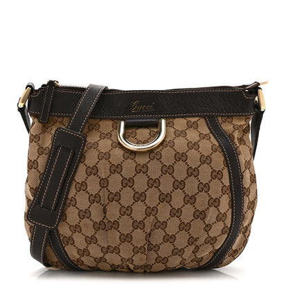 Gucci Monogram Small D Gold Ring Messenger Dark Brown 1 of 11