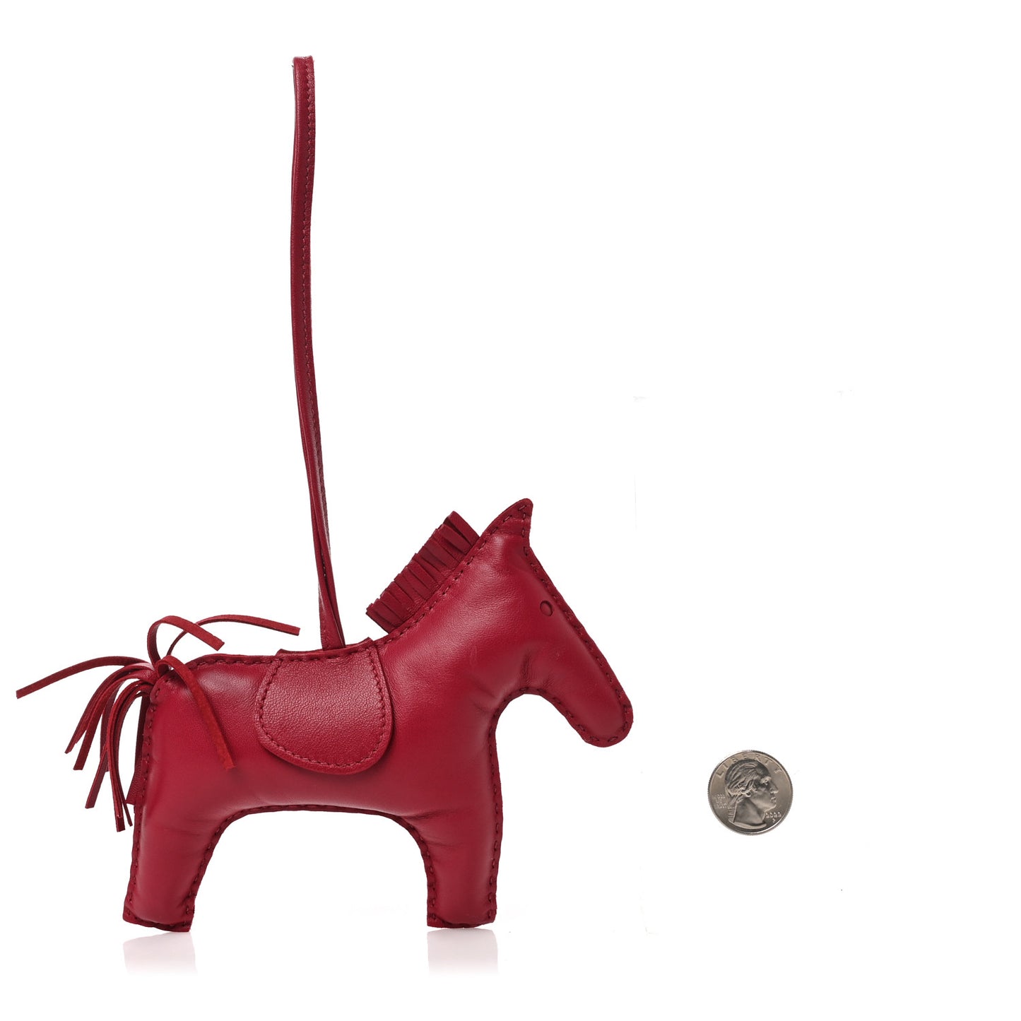 Milo Lambskin Grigri Rodeo Horse Bag Charm GM Rubis