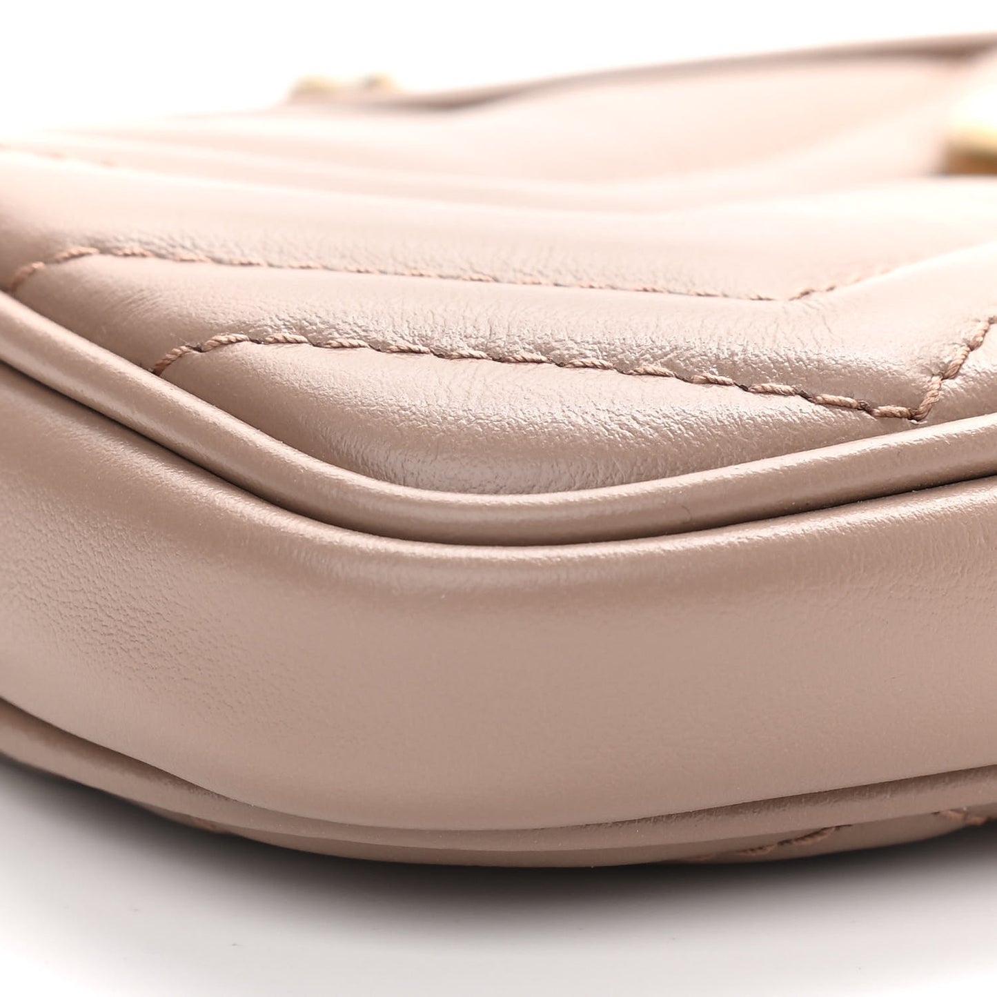 Calfskin Matelasse Mini GG Marmont Chain Crossbody Bag Porcelain Rose
