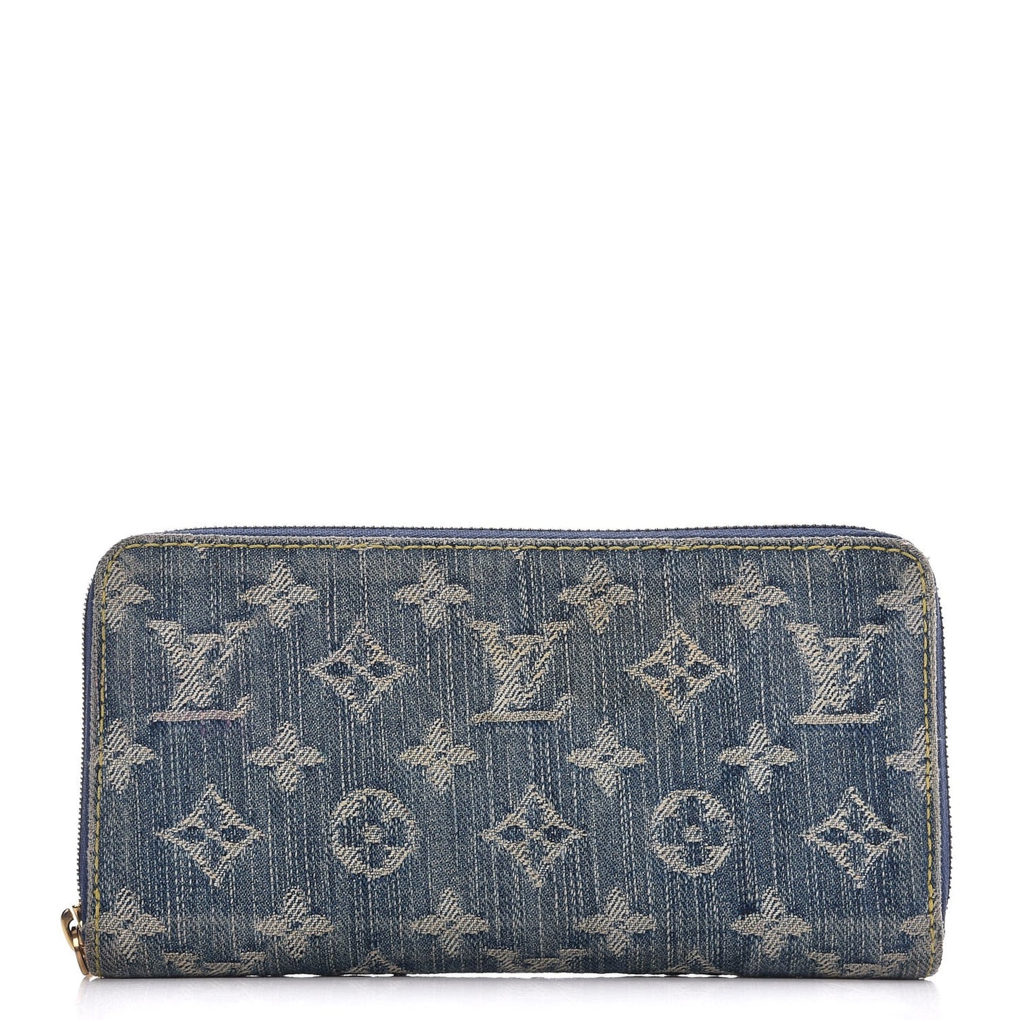 Monogram Denim Zippy Wallet Blue
