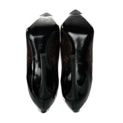 Louis Vuitton Monogram Cherie Pumps 36 Black 5 of 9