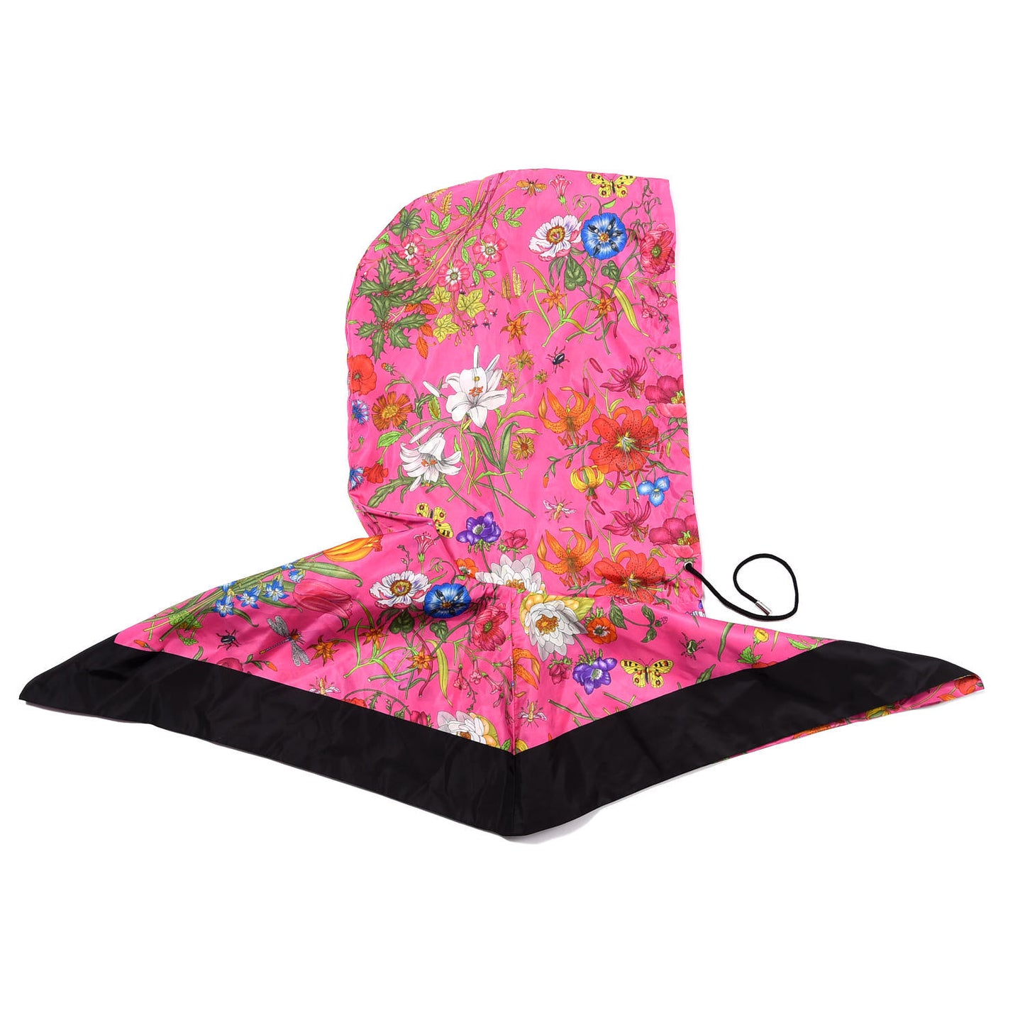 Silk Nylon Flora Rain Hood Pink