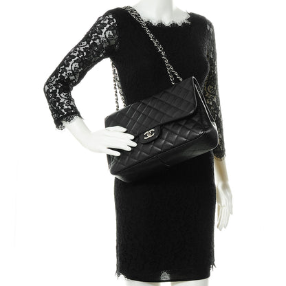 Chanel Caviar Jumbo Single Flap Black 2 of 9