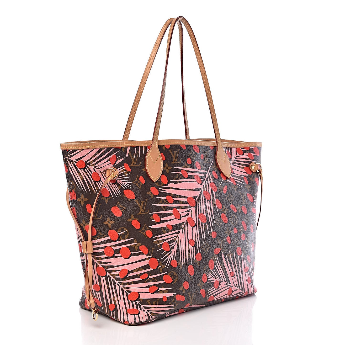 Monogram Jungle Dots Neo Neverfull MM Sugar Pink Poppy