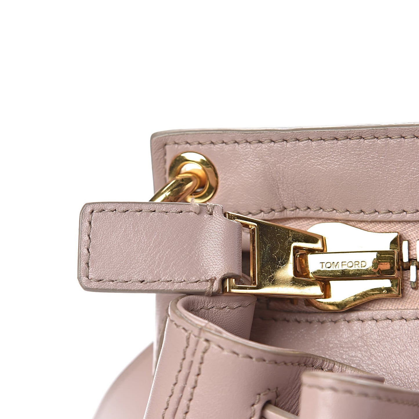 Calfskin Small Lock Front Crossbody Blush Nude