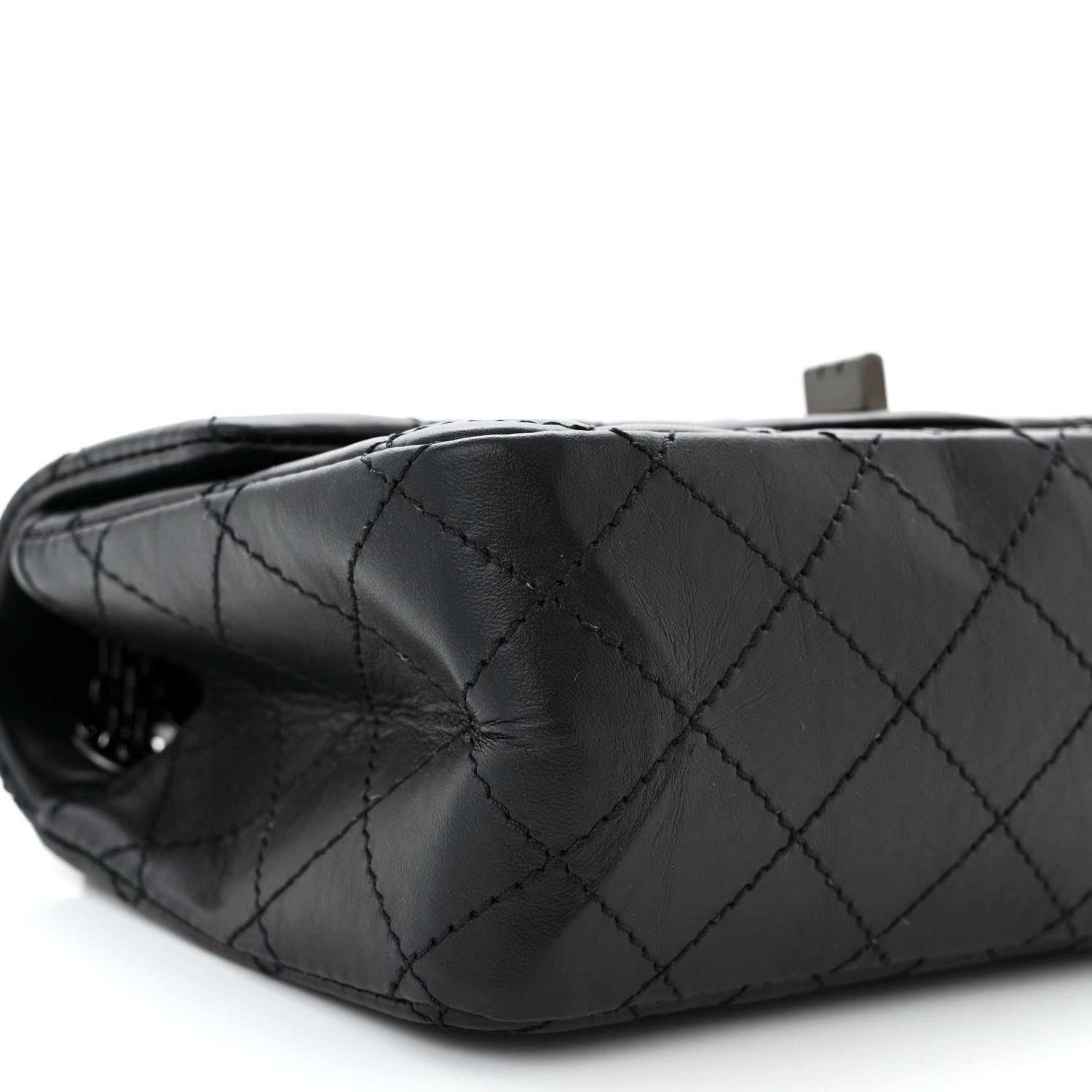 Chanel Aged Calfskin Quilted 2.55 Reissue Mini Flap So Black 9 of 11
