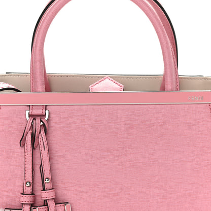 Fendi Vitello Elite Flamingo Mink Monster Charm Petite 2Jours Tote Pink Multicolor 8 of 11