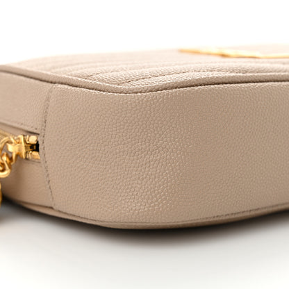 Saint Laurent Calfskin Matelasse Monogram Mini Lou Camera Bag Dark Beige 9 of 10