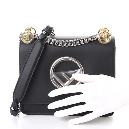 Fendi Vitello Century Opaco F is Fendi Small Kan I Shoulder Bag Black 3 of 9