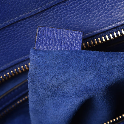 Celine Drummed Calfskin Mini Luggage Indigo 8 of 17