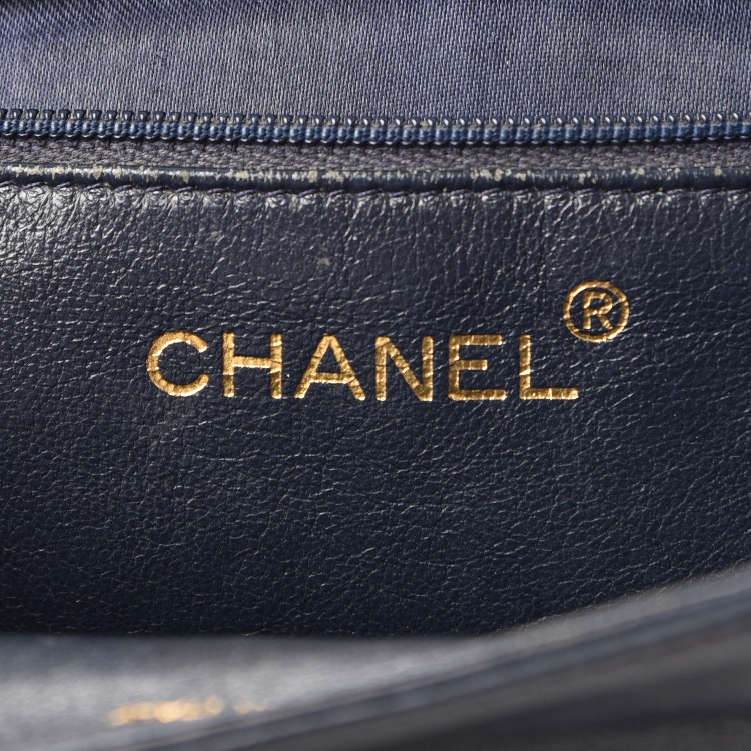Chanel Lambskin Quilted CC Small Single Flap Navy 6 of 9