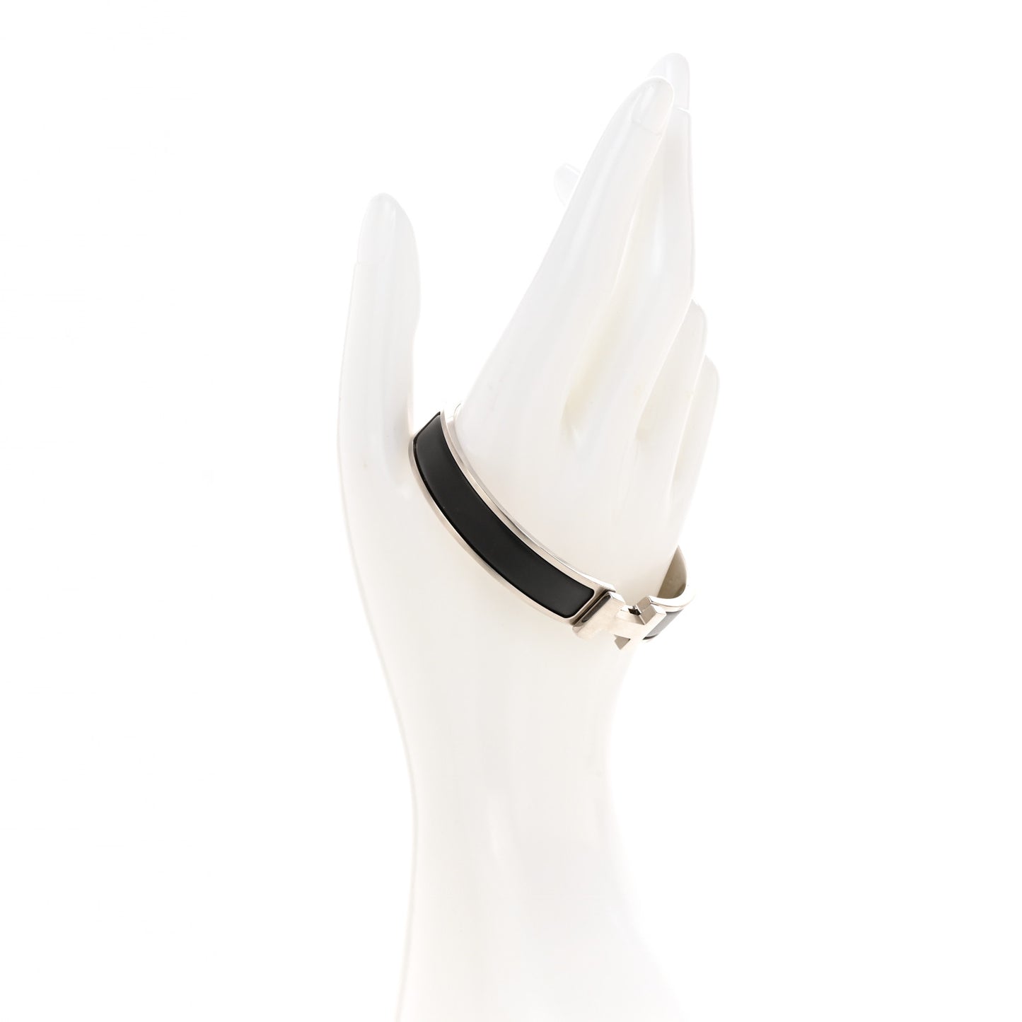 Enamel Narrow Clic Clac H Bracelet GM Black
