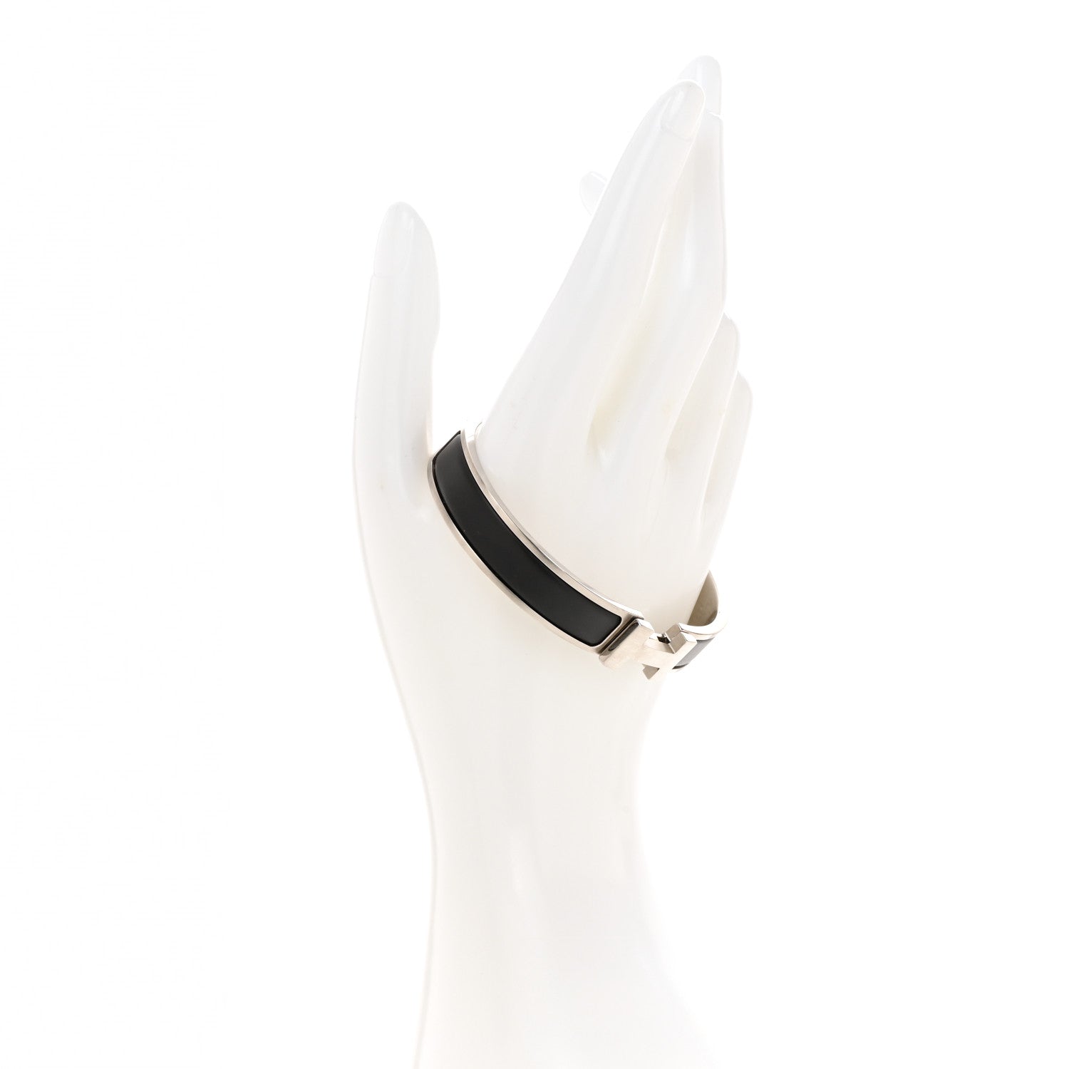 Hermes Enamel Narrow Clic Clac H Bracelet GM Black 2 of 5