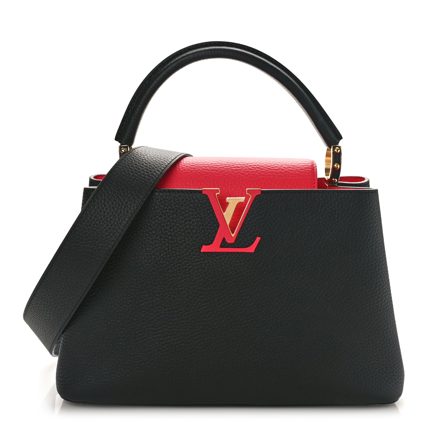 Louis Vuitton Taurillon Capucines PM Black Rose Berlingot 1 of 8