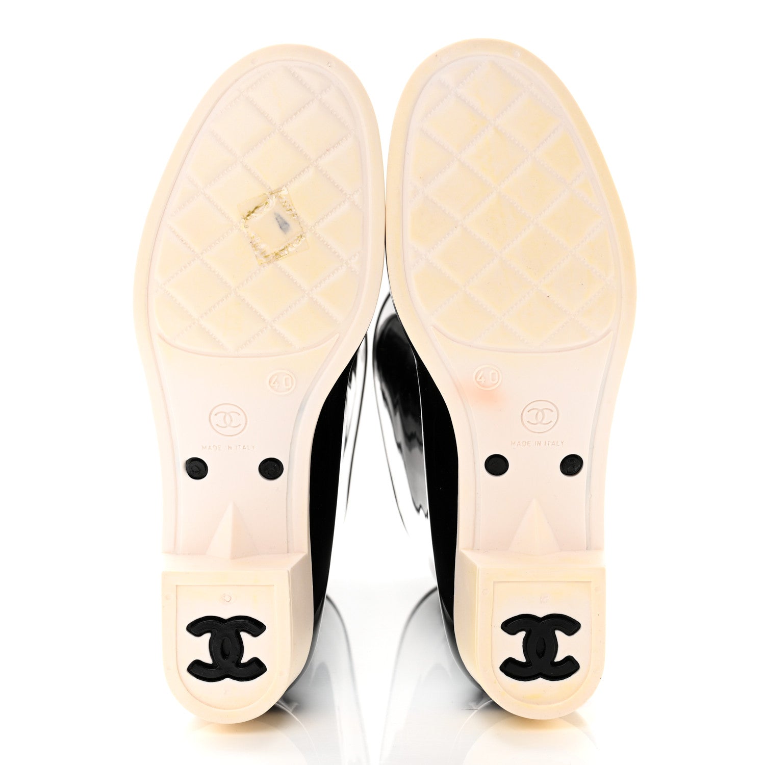 Chanel Rubber Camellia Rain Boots 40 Black 5 of 8