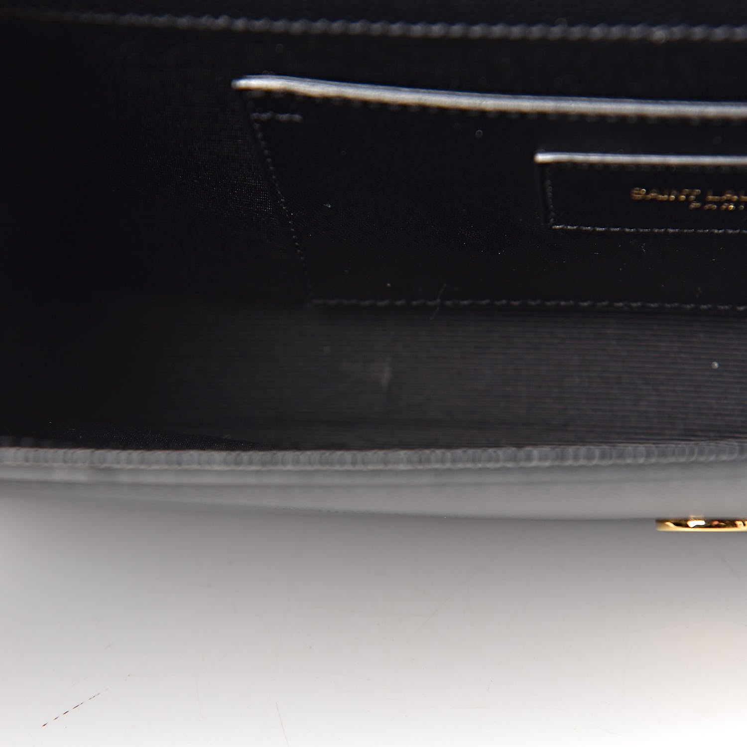 Saint Laurent Grain De Poudre Monogram Cassandre Clutch Black 8 of 12