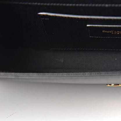 Saint Laurent Grain De Poudre Monogram Cassandre Clutch Black 8 of 12