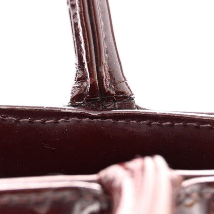 Chanel Patent Quilted Medallion Tote Burgundy 7 of 16