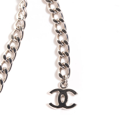 Chanel CC Chain Letters Belt Silver 4 of 6