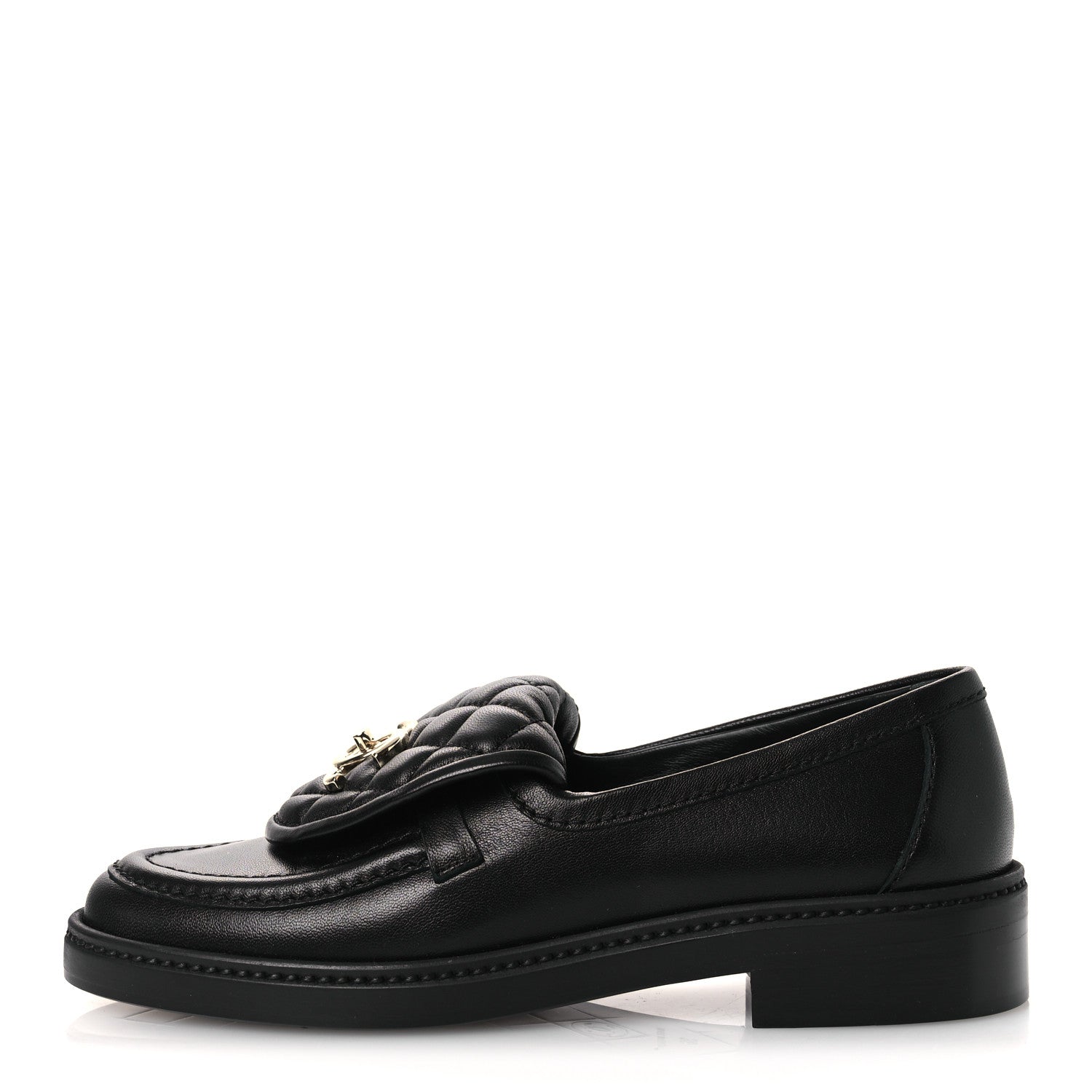 Chanel Lambskin Quilted CC Turnlock Loafers 36 Black 1 of 13