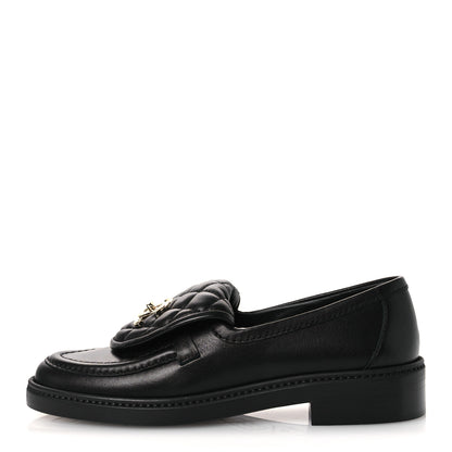 Chanel Lambskin Quilted CC Turnlock Loafers 36 Black 1 of 13