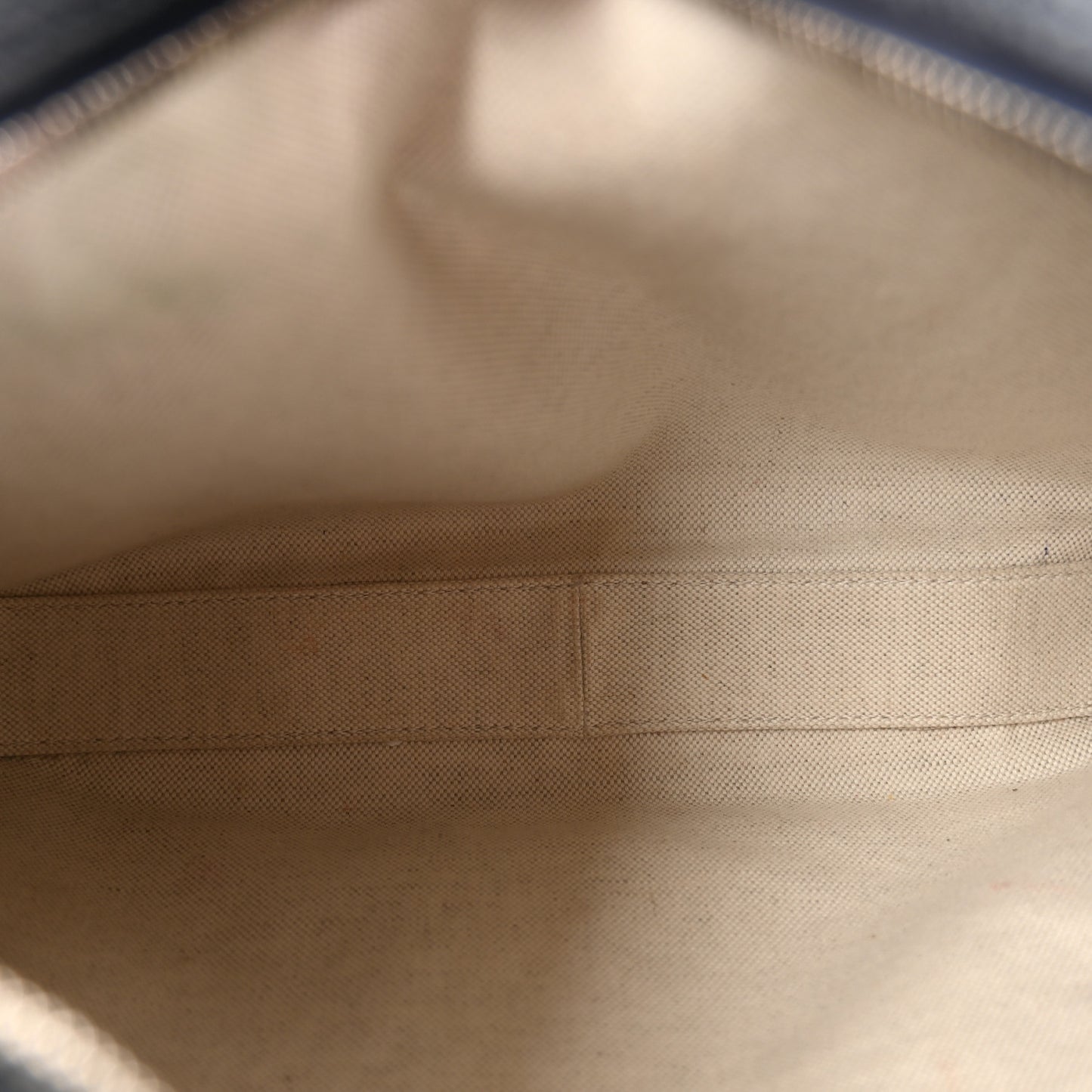 GG Supreme Monogram Textured Calfskin Web Large Attache Shoulder Bag  Beige Blue