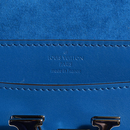 Louis Vuitton Calfskin Chain Louise MM Blue 6 of 7