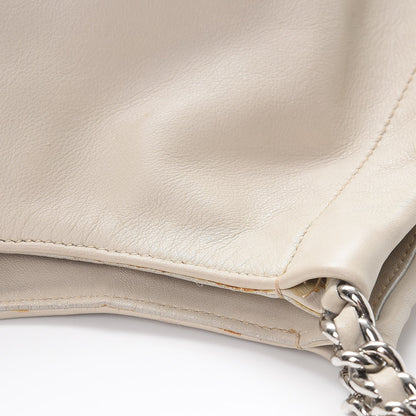 Prada Soft Calf Chain Tote Talco 18 of 20