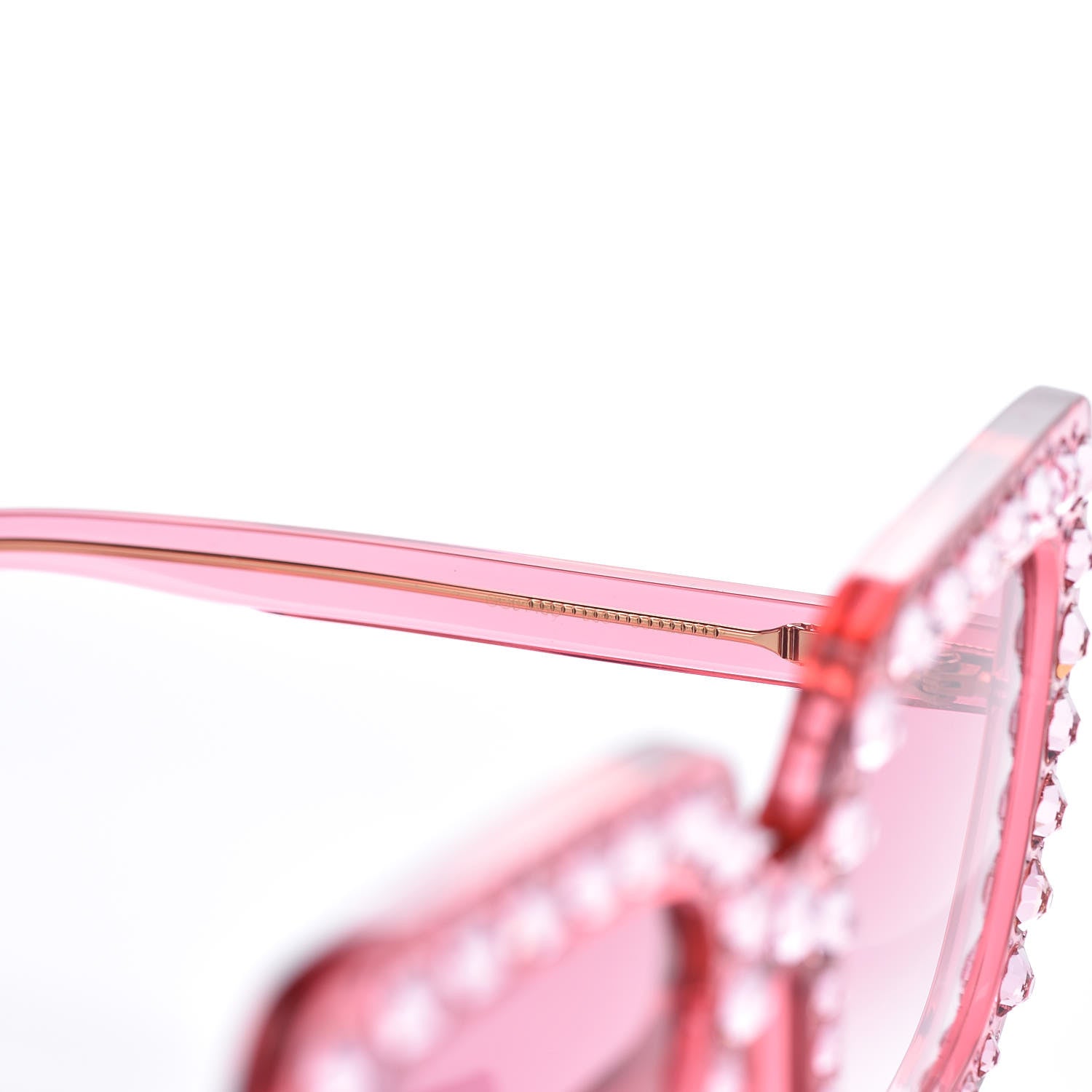 Gucci Acetate Crystal Oversize Sunglasses GG0148S Pink 6 of 7