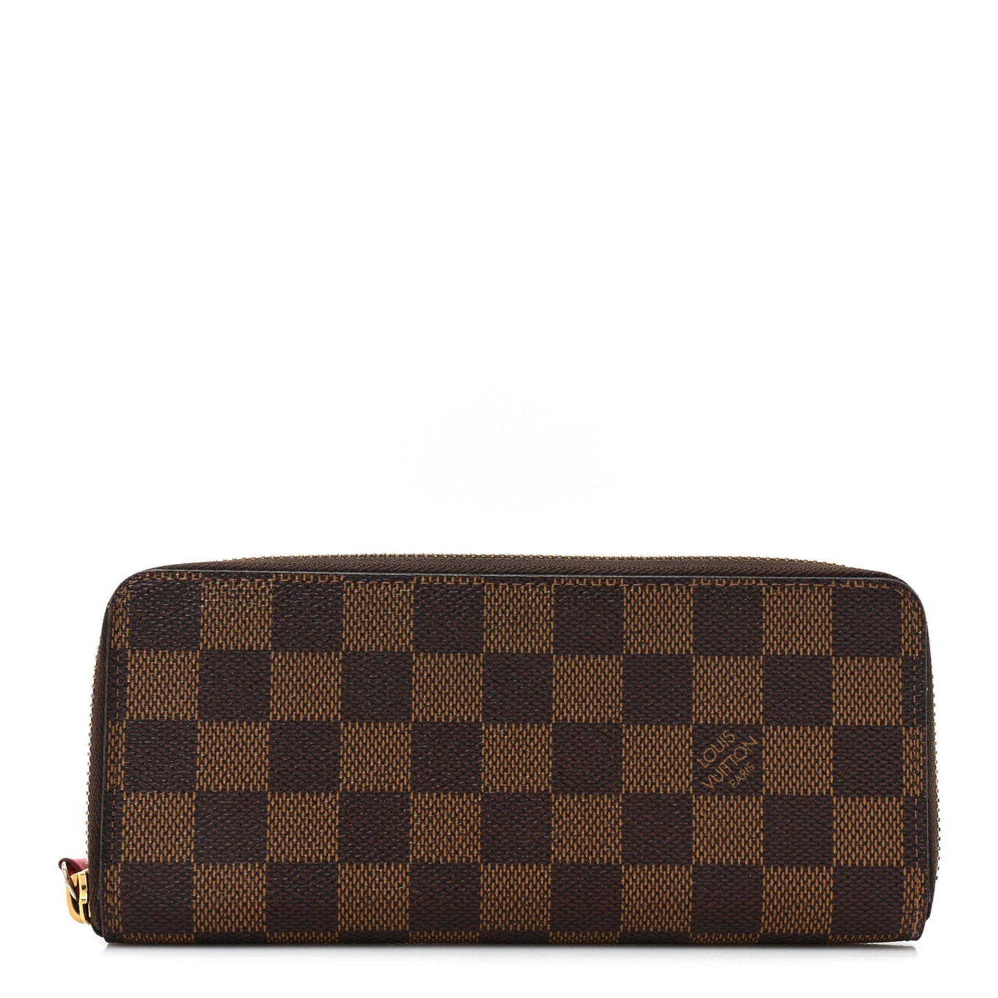 Damier Ebene Clemence Wallet Cherry