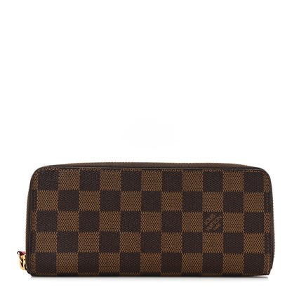 Louis Vuitton Damier Ebene Clemence Wallet Cherry 1 of 13