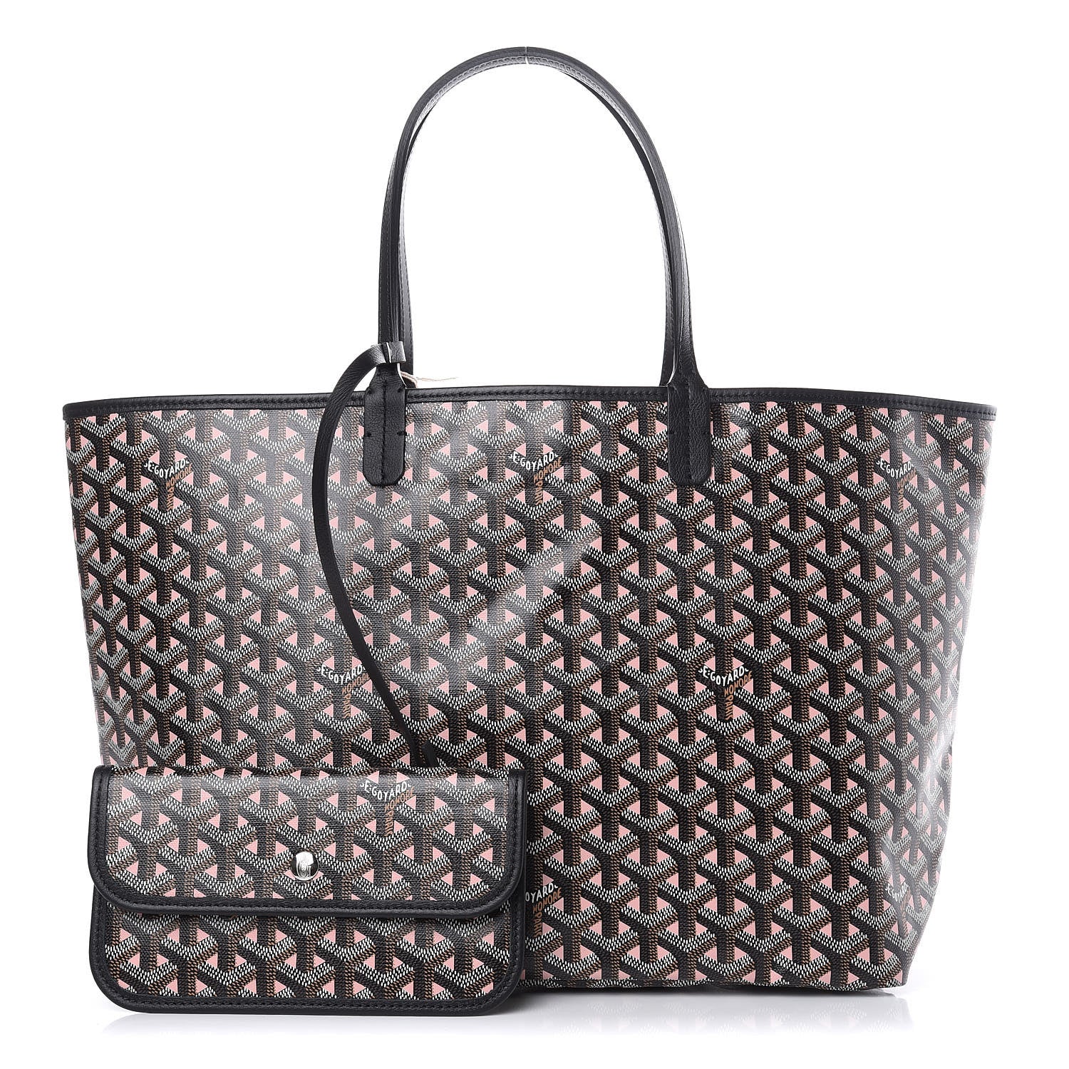 Goyard Goyardine Saint Louis Claire Voie PM Black Rose Pink 1 of 11