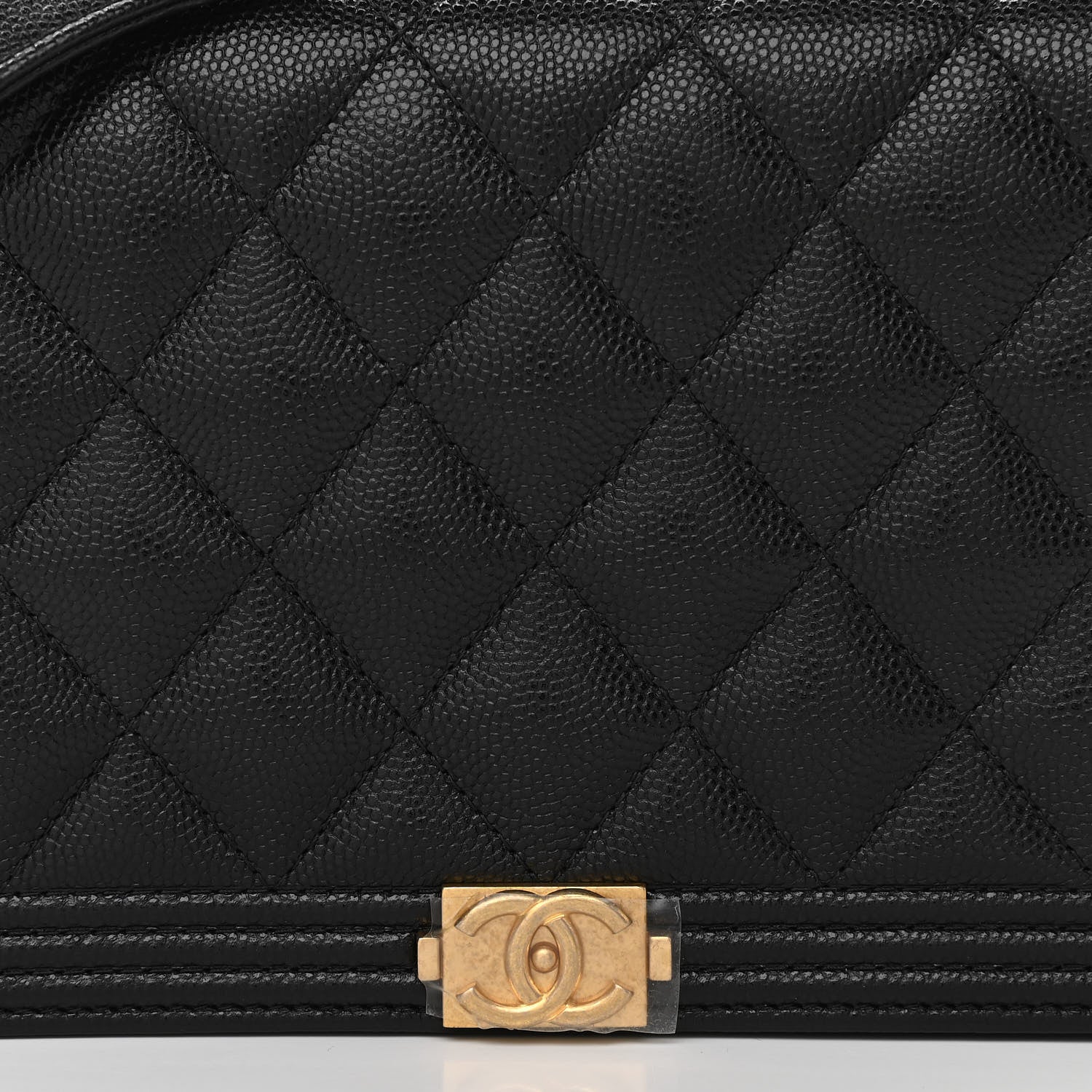 Chanel Caviar Quilted Boy Wallet On Chain WOC Black 9 of 12